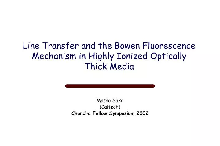 line transfer and the bowen fluorescence mechanism in highly ionized optically thick media