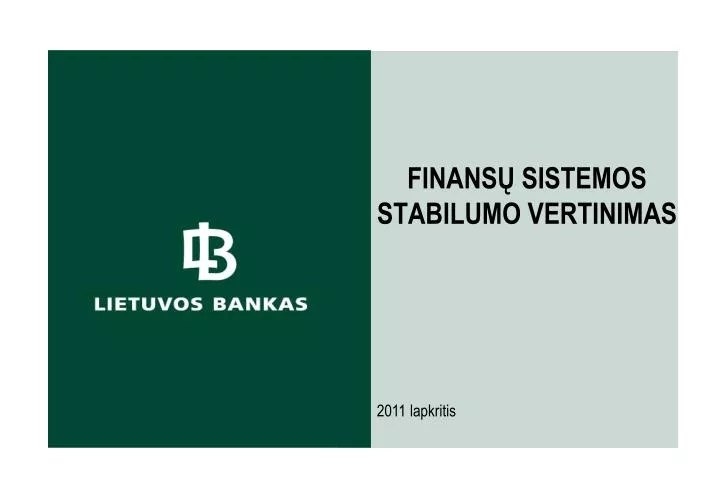 finans sistemos stabilumo vertinimas