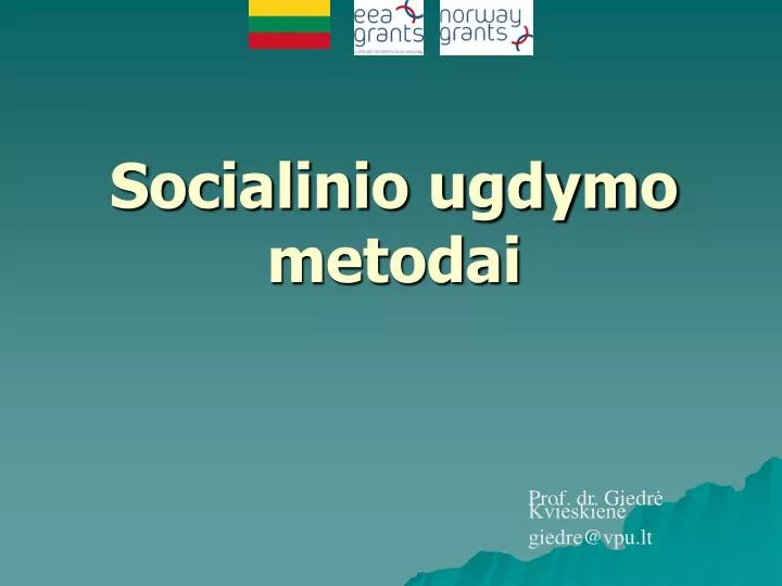 socialinio ugdymo metodai