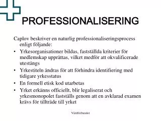 professionalisering