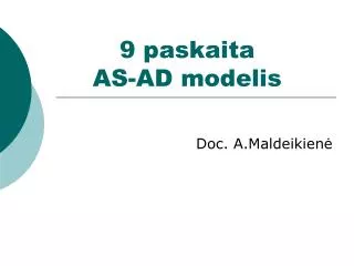 9 paskaita as ad modelis