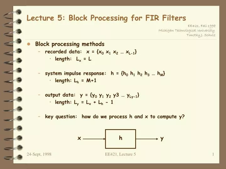 lecture 5 block processing for fir filters