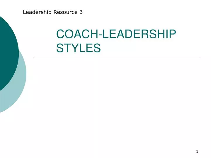 coach leadership styles