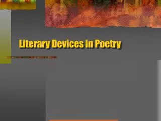 Literary Devices in Poetry