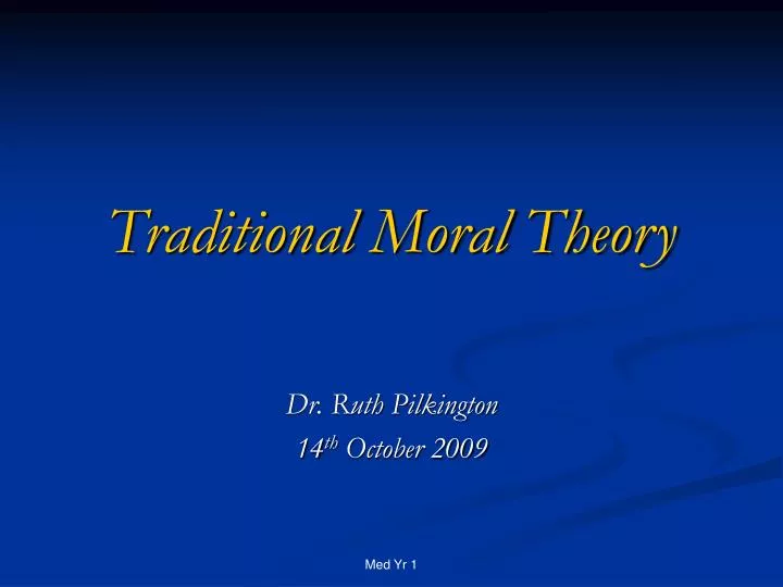 traditional moral theory