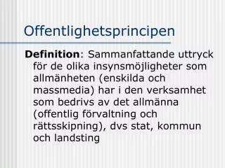 offentlighetsprincipen