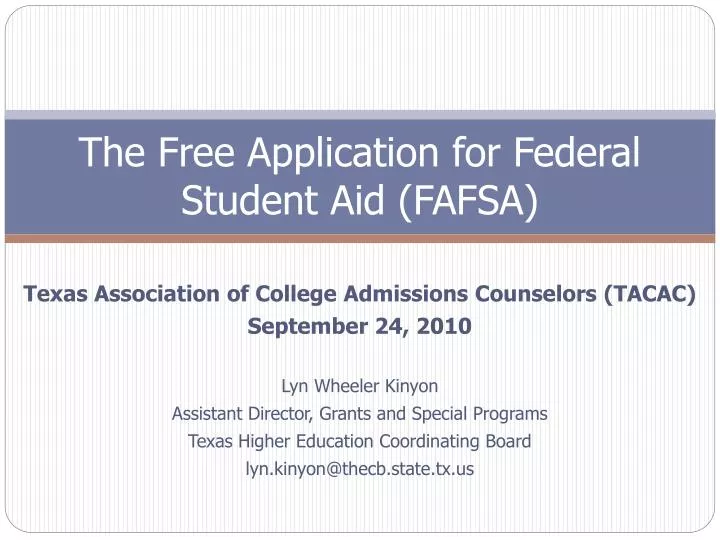 the free application for federal student aid fafsa