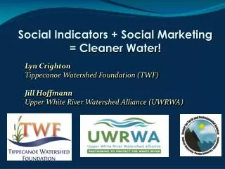 Lyn Crighton Tippecanoe Watershed Foundation (TWF) Jill Hoffmann