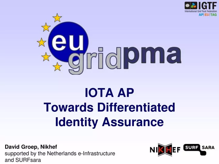 iota ap towards differentiated identity assurance