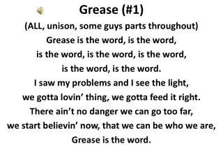 Grease (# 1 )