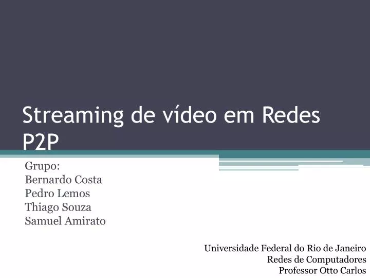 streaming de v deo em redes p2p