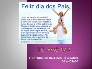 te amo pai