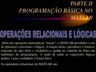 parte ii programa o b sica no matlab