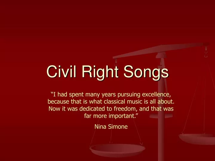 civil right songs