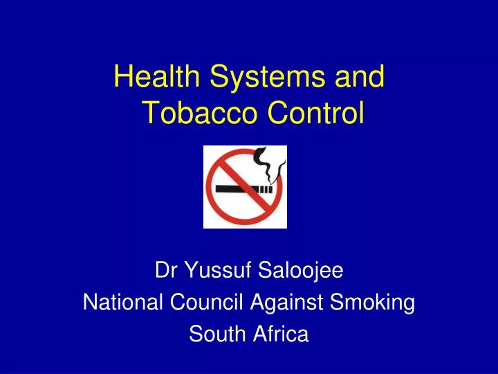 health systems and tobacco control