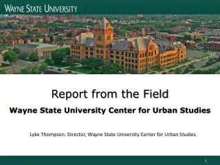 Wayne State University Center for Urban Studies