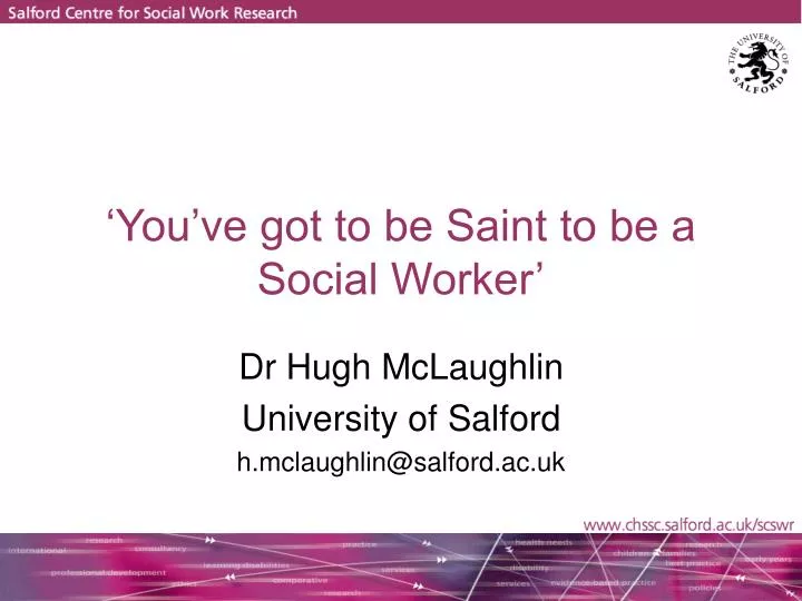 you ve got to be saint to be a social worker