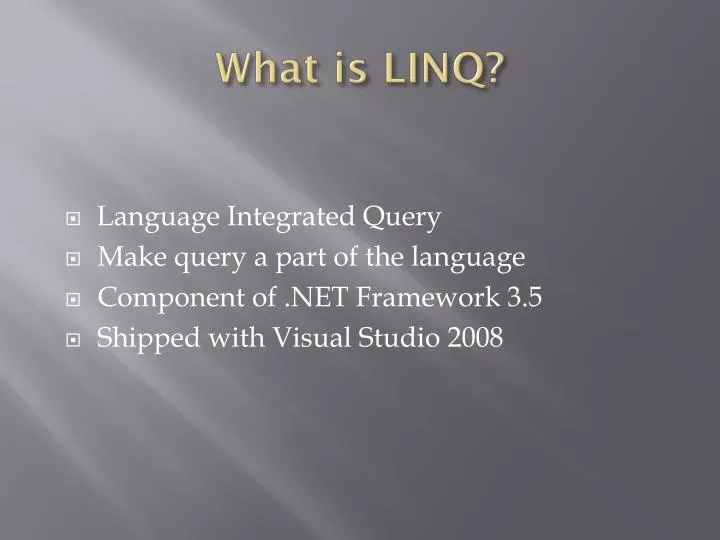 what is linq