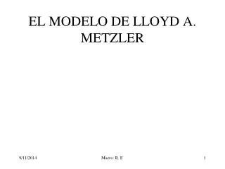 el modelo de lloyd a metzler