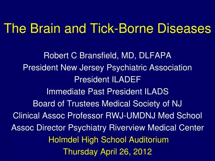 the brain and tick borne diseases