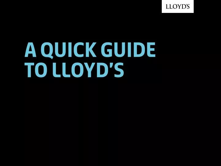 a quick guide to lloyd s