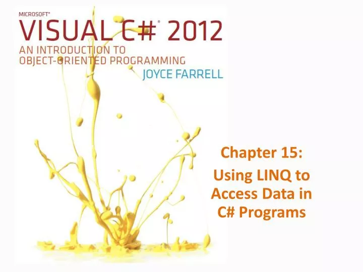 chapter 15 using linq to access data in c programs