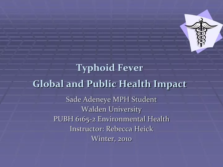 typhoid fever global and public health impact
