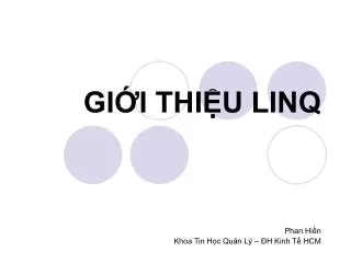 gi i thi u linq