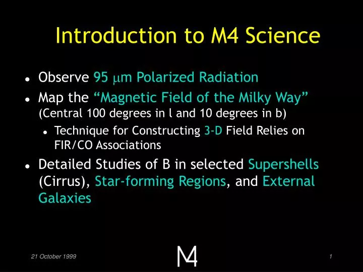 introduction to m4 science