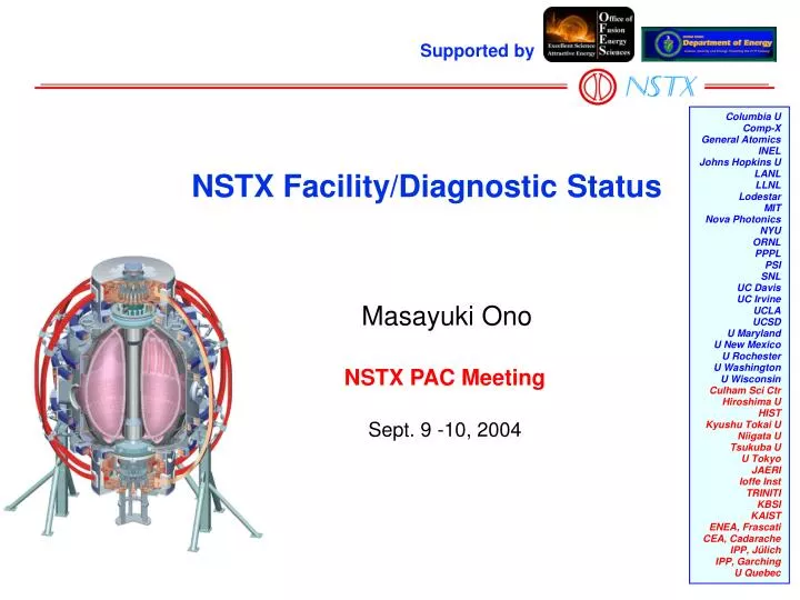 nstx facility diagnostic status
