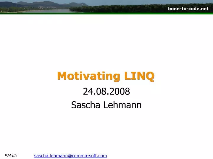 motivating linq