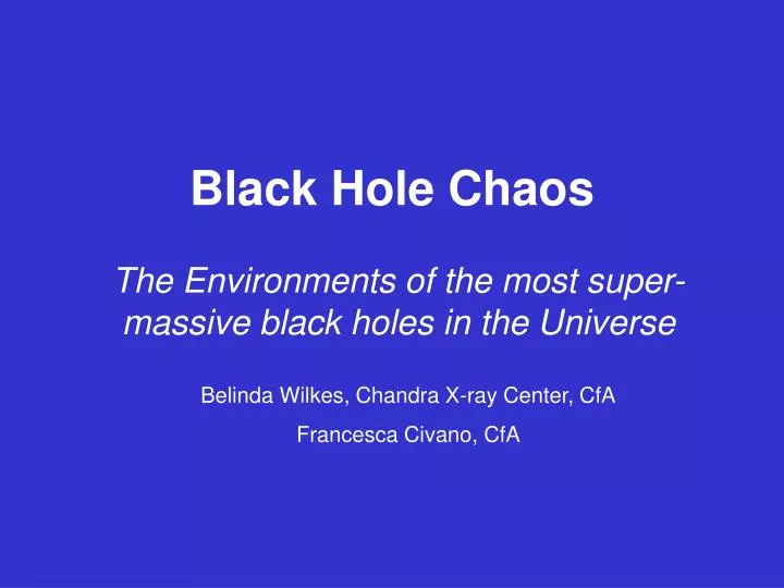 black hole chaos