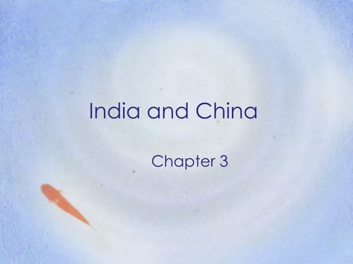 india and china