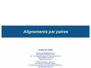 alignements par paires
