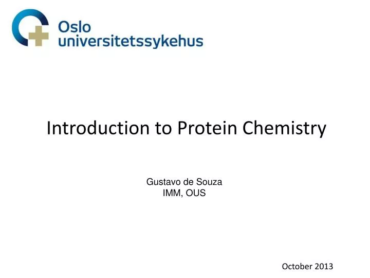 introduction to protein chemistry