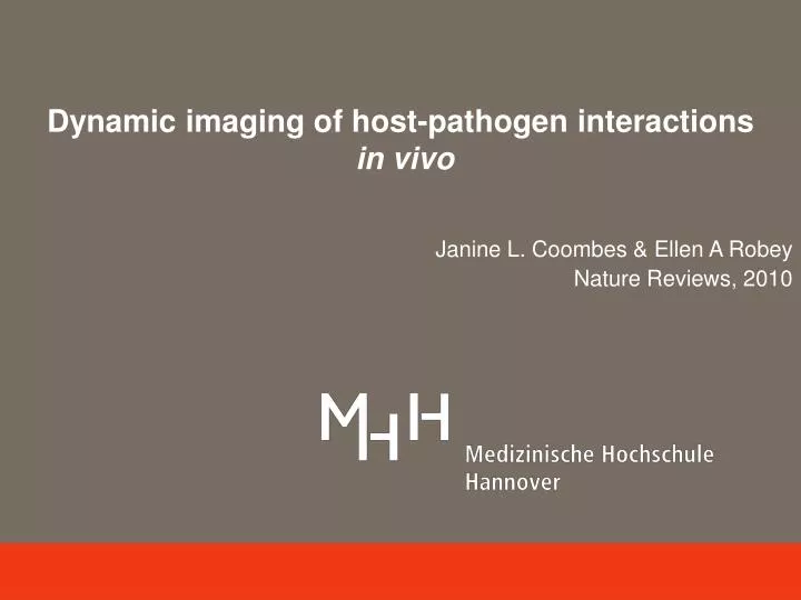 dynamic imaging of host pathogen interactions in vivo