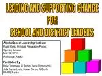 LEADING AND SUPPORTING CHANGE FOR SCHOOL AND DISTRICT LEADERS - slide 1