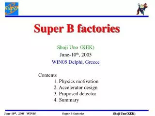 Super B factories