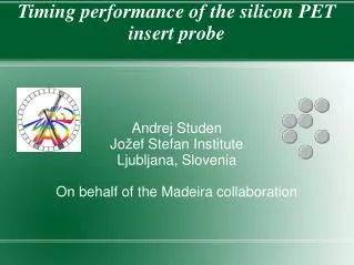 Timing performance of the silicon PET insert probe