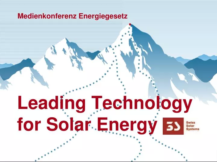 leading technology for solar energy