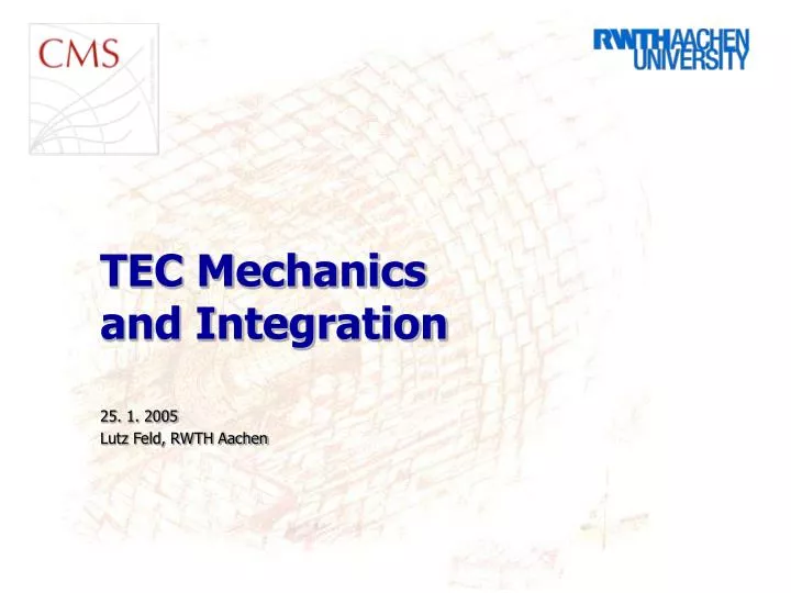 tec mechanics and integration