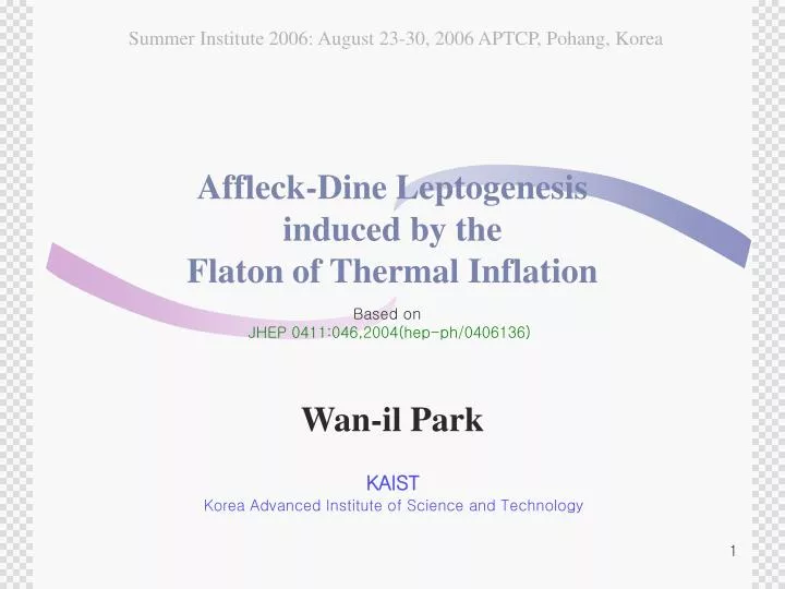 affleck dine leptogenesis induced by the flaton of thermal inflation