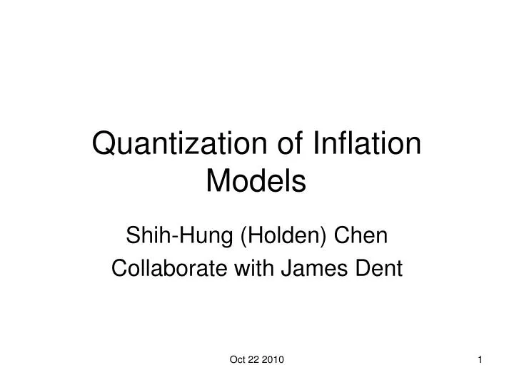 quantization of inflation models