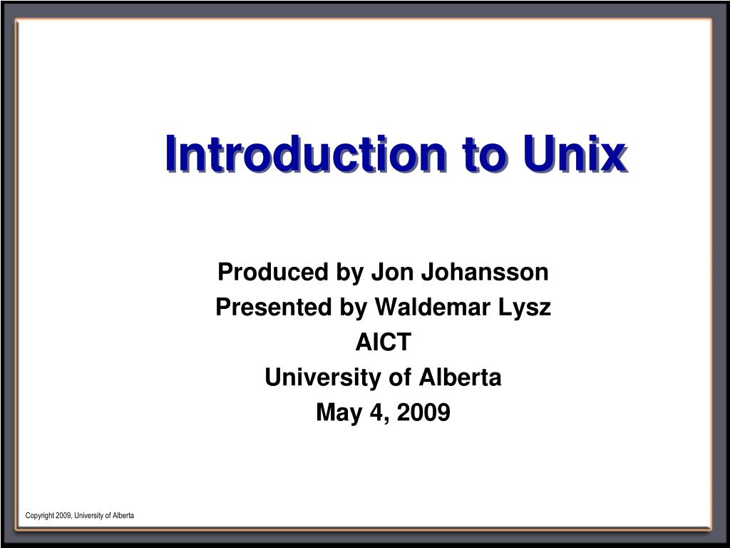 PPT - Introduction to Unix PowerPoint Presentation, free download - ID ...