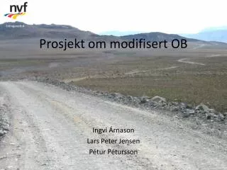 prosjekt om modifisert ob