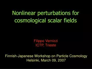 Nonlinear perturbations for cosmological scalar fields