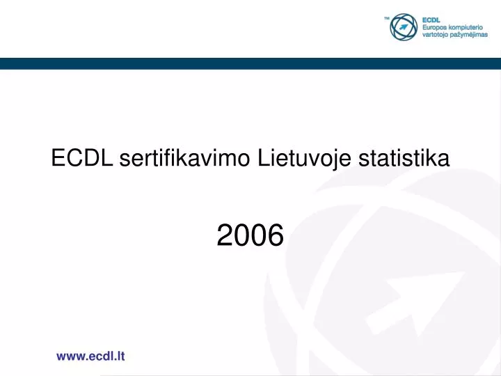 ecdl sertifikavimo lietuvoje statistika