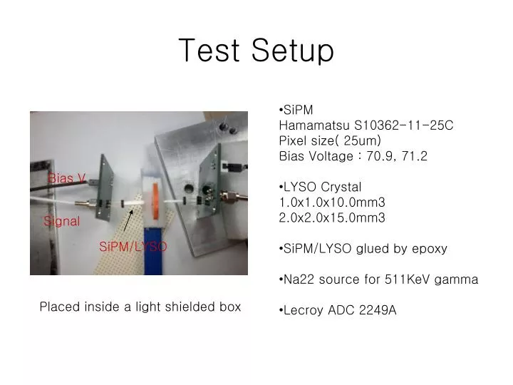 test setup