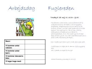 Arbejdsdag Fuglereden