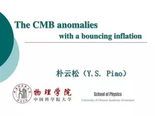 The CMB anomalies with a bouncing inflation